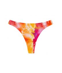 Tie-dye red / orange thong bikini bottom - BOTTOM TIEDYE-RED FIO