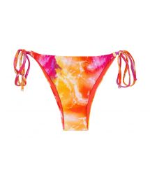 Tie-dye red / orange side-tie bikini bottom - BOTTOM TIEDYE-RED IBIZA