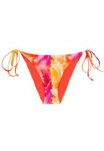 Bikinihose mit Seitenschnüren, Tie-Dye-Print rot/orange - BOTTOM TIEDYE-RED IBIZA-COMFY
