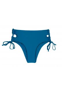 Niebieskie szersze i sznurowane na bokach figi do bikini - BOTTOM TURQUIA RETO