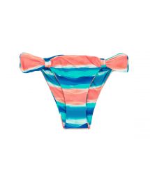 Blue / coral fixed sliding bikini bottom - BOTTOM UPBEAT CORTINAO