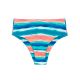 Blue and coral high-waist bikini bottom - BOTTOM UPBEAT RETO HOTPANT