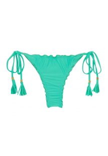 Slip bikini perizoma verde acqua, lacci laterali e bordi ondulati - BOTTOM UV-ATLANTIS FRUFRU-FIO