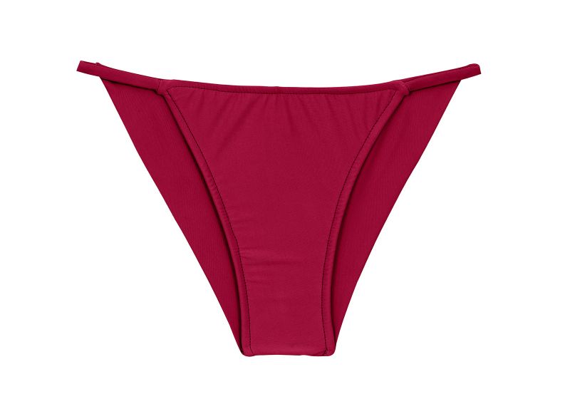 Garnet red cheeky Brazilian bikini bottom with thin sides - BOTTOM UV-DESEJO CHEEKY-FIXA