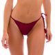 Figi od bikini typu scrunch w kolorze bordowym z falistymi brzegami - BOTTOM UV-DESEJO FRUFRU-FIO