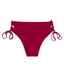 Garnet red Brazilian bikini bottom with double sides tie - BOTTOM UV-DESEJO MADRID