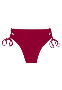 Braga de bikini rojo granate, con lazos a los lados, estilo brasileño - BOTTOM UV-DESEJO MADRID