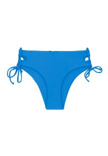 Slip bikini brasiliano vita alta blu con laccetti doppi - BOTTOM UV-ENSEADA MADRID
