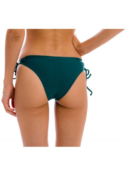 Dark green Brazilian bikini bottom with double sides tie - BOTTOM UV-GALAPAGOS MADRID