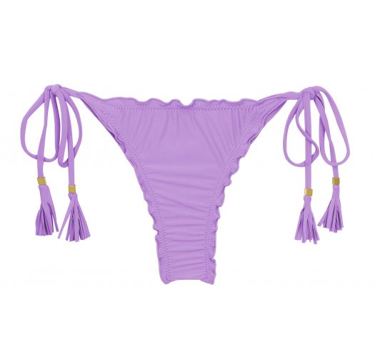 Slip bikini perizoma lilla, lacci laterali e bordi ondulati - BOTTOM UV-HARMONIA FRUFRU-FIO