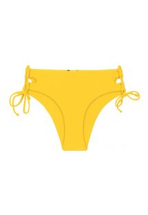 Żółte brazylijskie figi bikini z podwójnym wiązaniem po bokach - BOTTOM UV-MELON MADRID