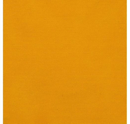 Pomarańczowo-żółte figi stringi typu scrunch z falistymi brzegami - BOTTOM UV-PEQUI FRUFRU-FIO