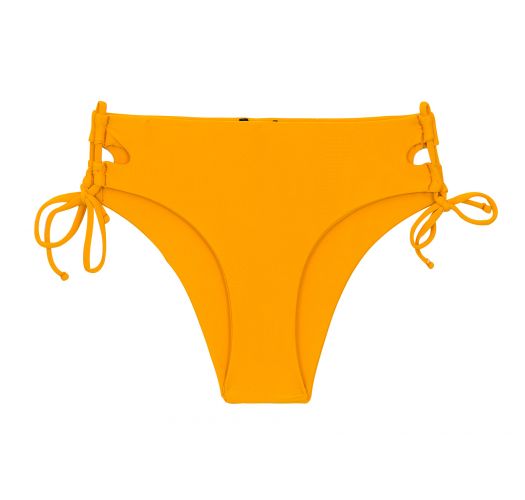 Orange Brazilian bikini bottom with double side tie - BOTTOM UV-PEQUI MADRID