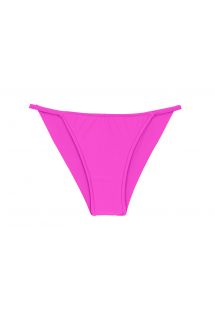 Slip bikini brasiliano sfacciato magenta, fisso con strisce sottili sui fianchi - BOTTOM UV-PINK CHEEKY-FIXA