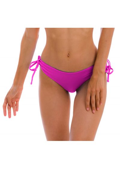 Magenta pink Brazilian bikini bottom with double sides tie - BOTTOM UV-PINK MADRID