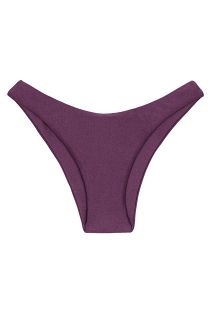 Połyskujące fioletowe wysoko wycięte figi do bikini - BOTTOM VIENA BANDEAU