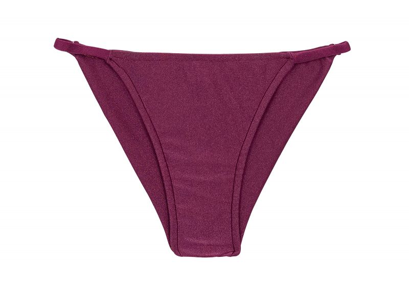 Iridescent purple cheeky Brazilian bikini bottom with thin sides - BOTTOM VIENA CHEEKY-FIXA