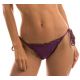 Plum side-tie scrunch bikini bottom wavy edges - BOTTOM VIENA FRUFRU