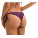 Plum side-tie scrunch bikini bottom wavy edges - BOTTOM VIENA FRUFRU