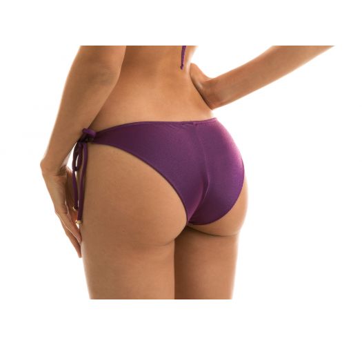 Accessorized iridescent purple scrunch bikini bottom - BOTTOM VIENA INV COMFORT
