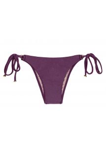 Accessorized iridescent purple Brazilian bikini bottom - BOTTOM VIENA INVISIBLE