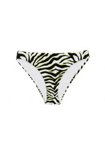 Biało-czarne prążkowane figi do bikini - BOTTOM WILD-BLACK COMFY