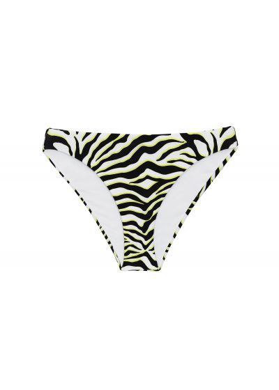 White & black tabby fixed bikini bottom - BOTTOM WILD-BLACK COMFY