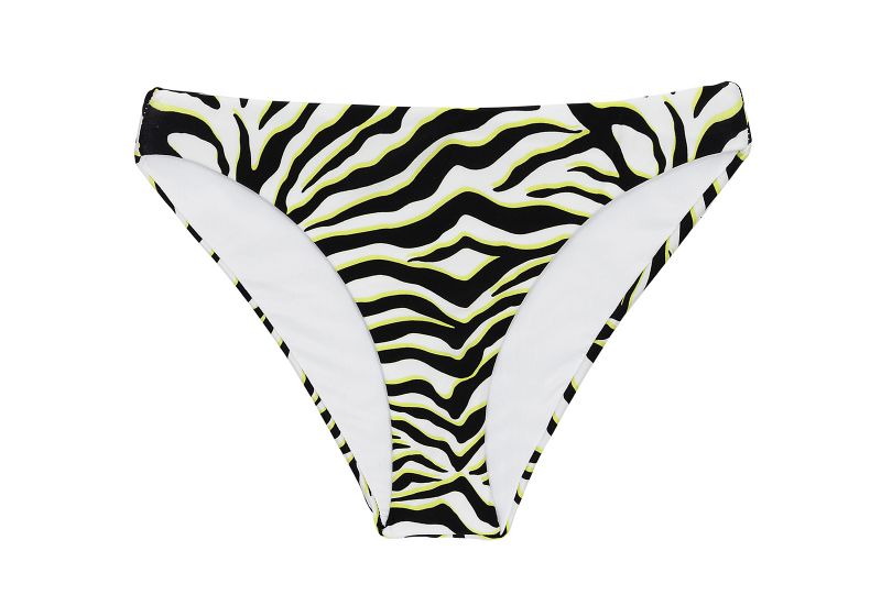 White & black tabby fixed bikini bottom - BOTTOM WILD-BLACK COMFY
