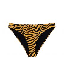 Bas de maillot fixe non échancré tigré orange/noir - BOTTOM WILD-ORANGE COMFY