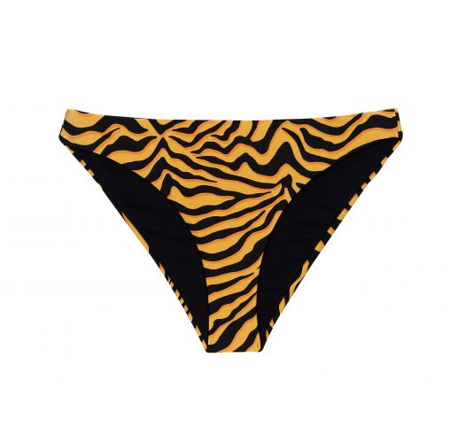 Bas de maillot fixe non échancré tigré orange/noir - BOTTOM WILD-ORANGE COMFY