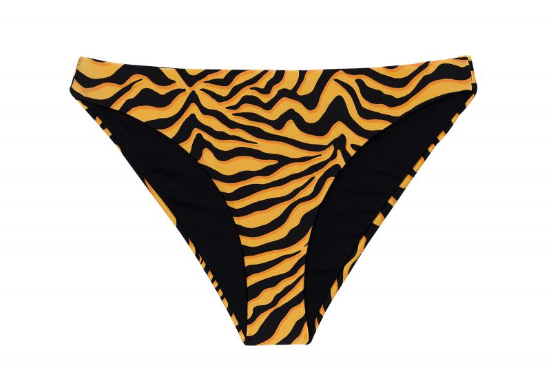 Orange & black tabby fixed bikini bottom - BOTTOM WILD-ORANGE COMFY