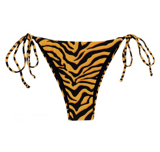 Black & orange tabby Brazilian bikini bottom - BOTTOM WILD-ORANGE IBIZA