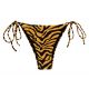 Black & orange tabby Brazilian bikini bottom - BOTTOM WILD-ORANGE IBIZA