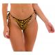 Black & orange tabby Brazilian bikini bottom - BOTTOM WILD-ORANGE IBIZA