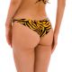 Orange & black tabby scrunch fixed Brazilian bikini bottom - BOTTOM WILD-ORANGE NICE