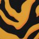 オレンジ＆ブラックのブチ猫柄入りスクランチ固定ブラジリアンビキニボトム - BOTTOM WILD-ORANGE NICE
