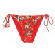 Red floral side-tie bikini bottom - BOTTOM WILDFLOWERS IBIZA-COMFY