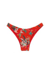 Red floral high-leg bikini bottom - BOTTOM WILDFLOWERS LISBOA