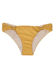 Złote figi do bikini o zabudowanym kroju - CALCINHA GOLD CORTINAO