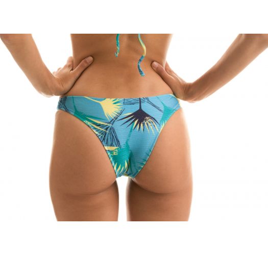 Floral graphic print fixed bikini bottom - BOTTOM FLOWER GEOMETRIC CORTINAO