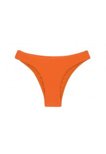 Braguita de bikini naranja con textura y laterales fijos  - BOTTOM ST-TROPEZ-TANGERINA ESSENTIAL
