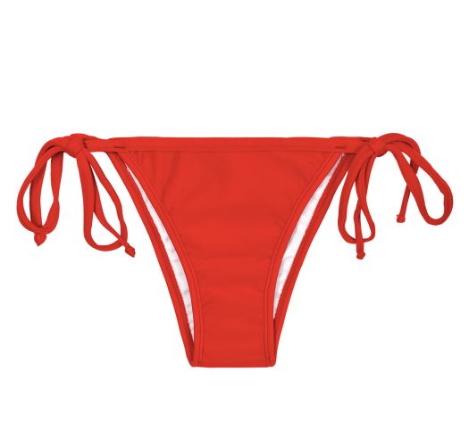 Kırmızı renkli, yandan bağcıklı tanga bikini altı - RED LACINHO