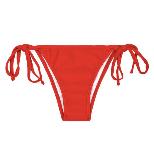 Bikini Bottoms Red Side-tie Tanga 