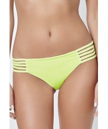 Lime green bikini bottoms with multi-strap sides - CALCINHA LIMAO LENCO