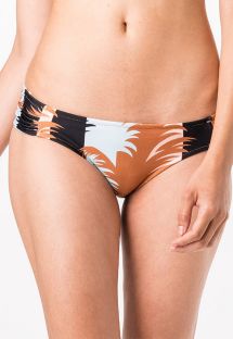 Tropical Brazilian fixed bikini bottom with pleated sides - BOTTOM CLASSICO MAMBO