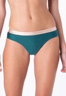 Green & nude fixed cheeky Brazilian bikini bottom - BOTTOM FIXED INTIMATES