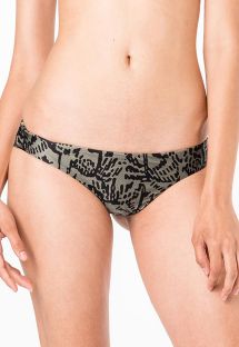 Fixed scrunch bikini bottom in khaki print - BOTTOM HALTER KAKI TINA