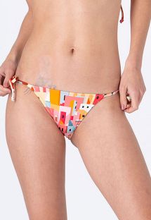 Farbenfrohe Brazilian Bikinihose mit Seitenschnüren - BOTTOM ROLETE CAPRI
