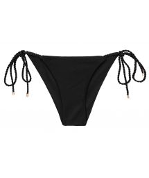 BOTTOM SHIMMER-BLACK CHEEKY-ROPE