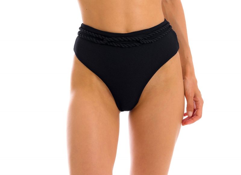 BOTTOM ST-TROPEZ-BLACK HOTPANT-HIGH